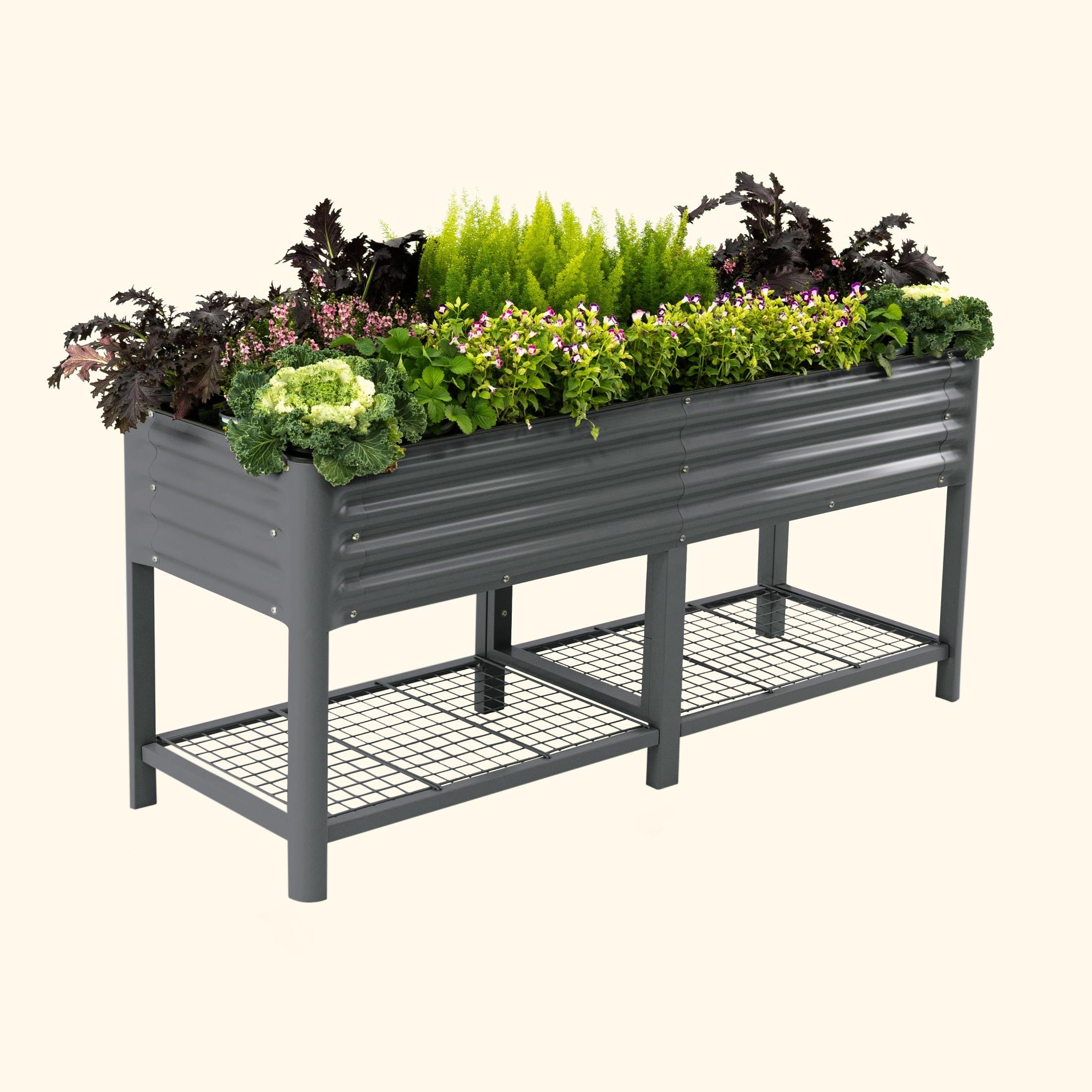 Elevated Garden Bed - V Series 2' x 6' Modern Gray | Vego Garden